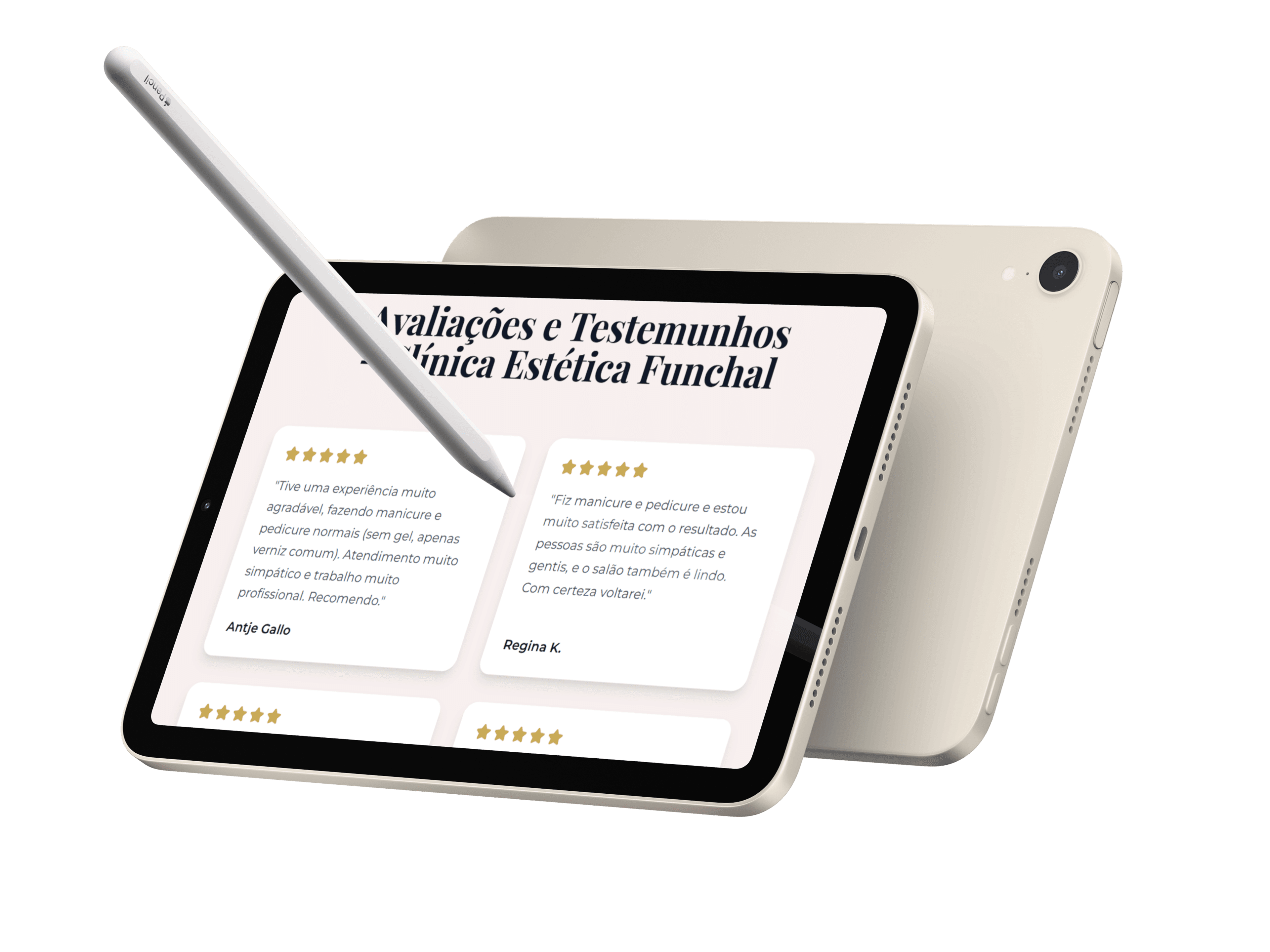 Sección de testimonios y reseñas