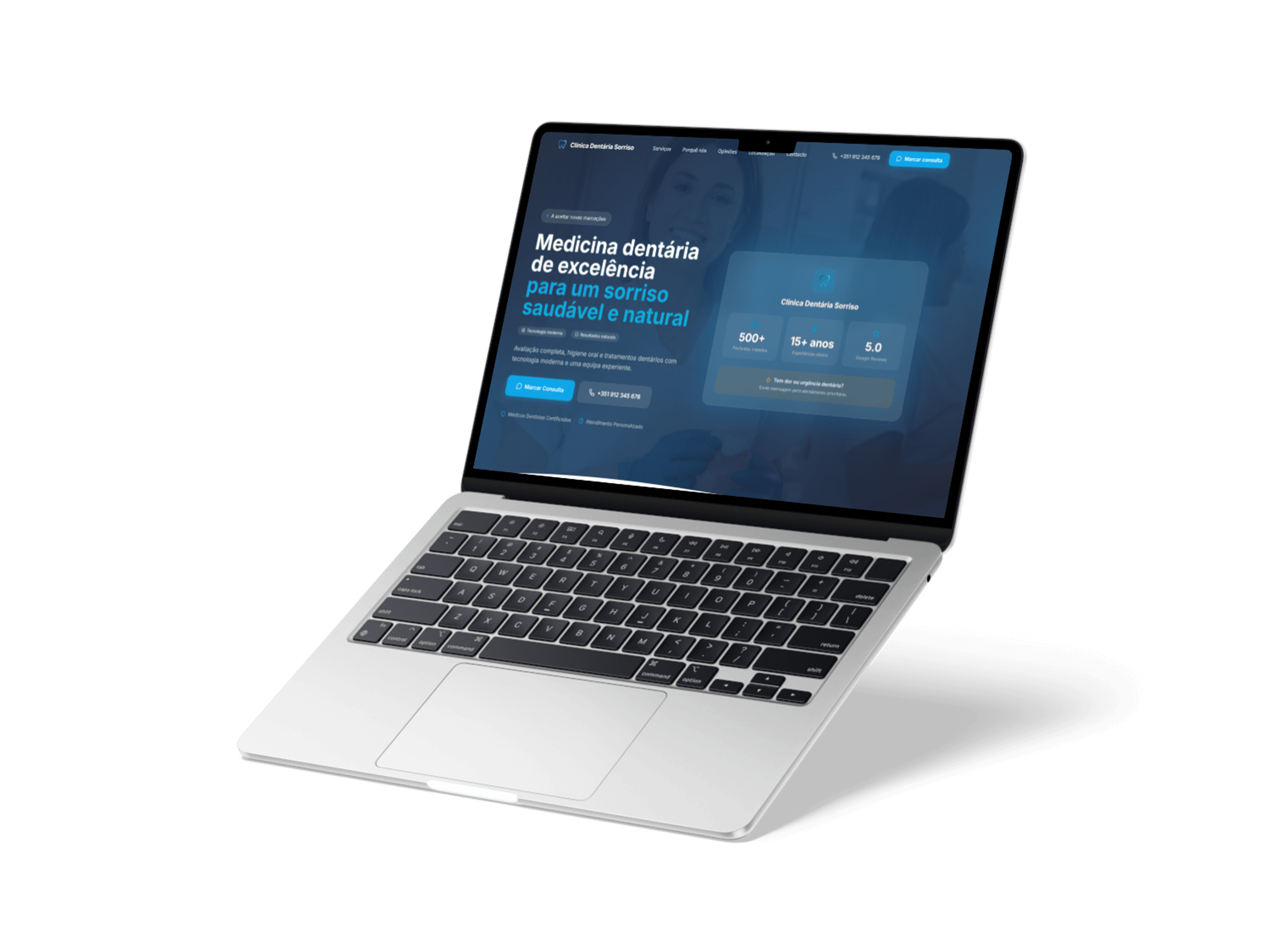 Hero de la landing page Clínica Dental Sorriso