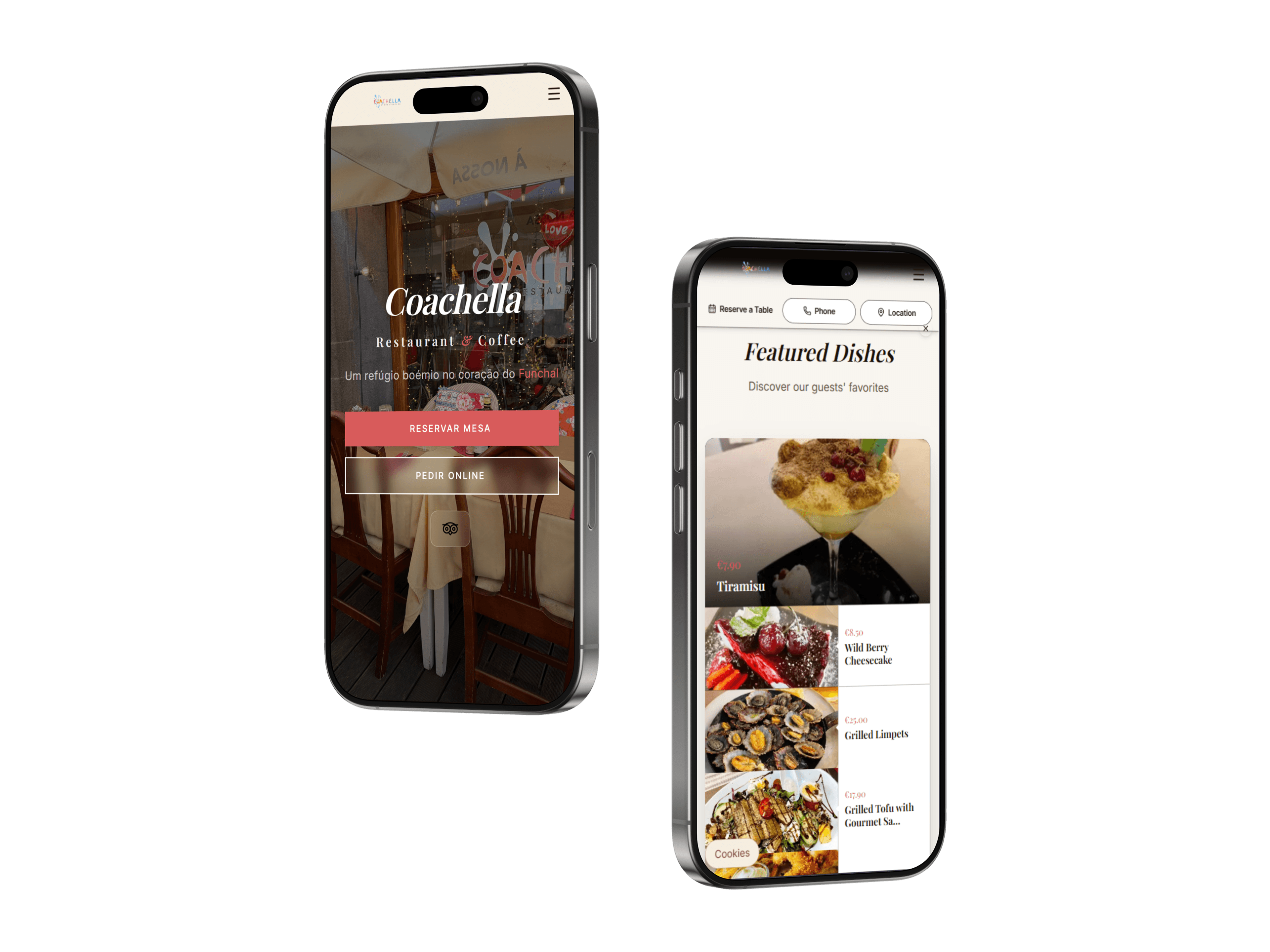 Hero section en iPhone