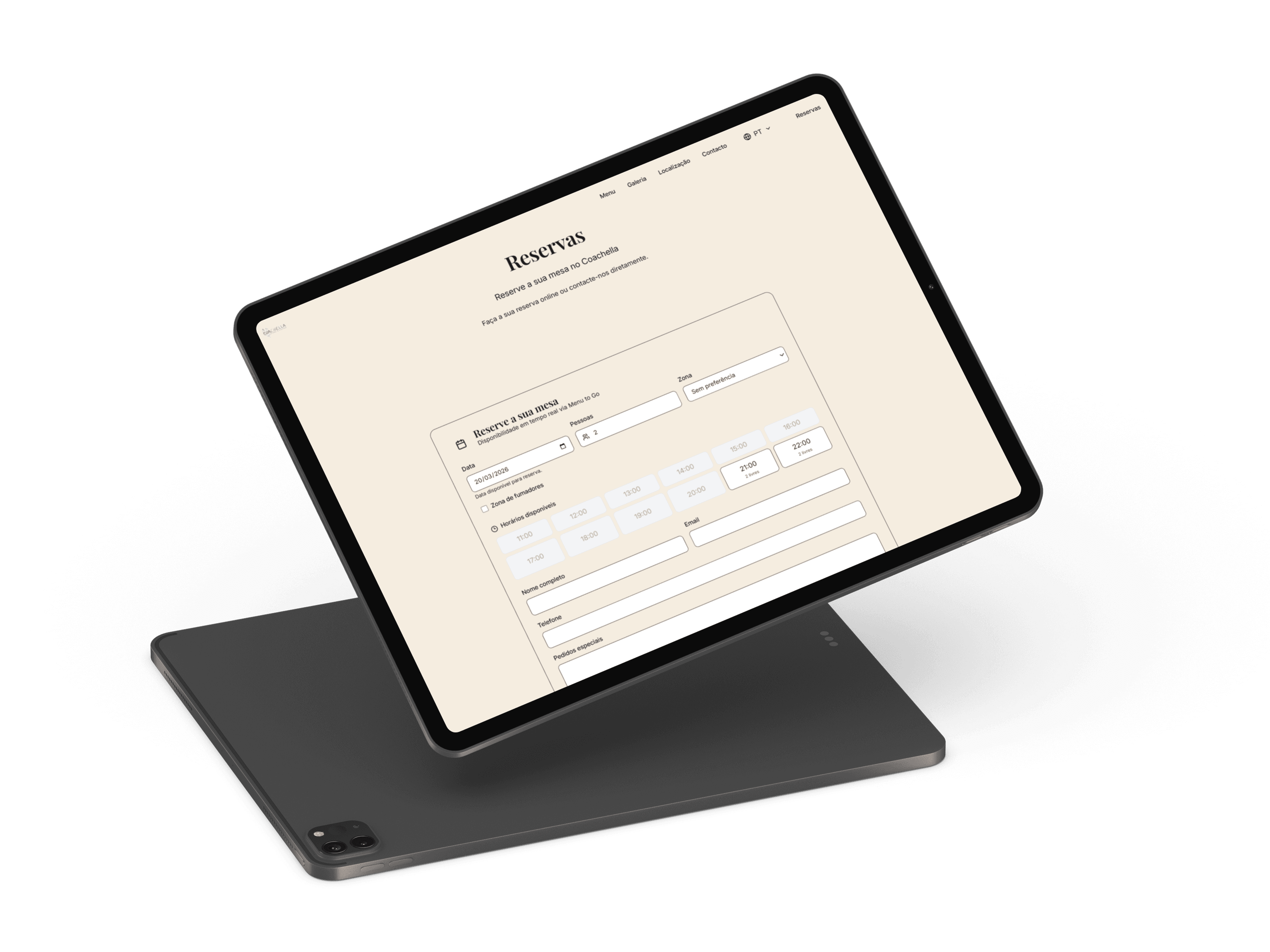 Formulario de reserva de mesa