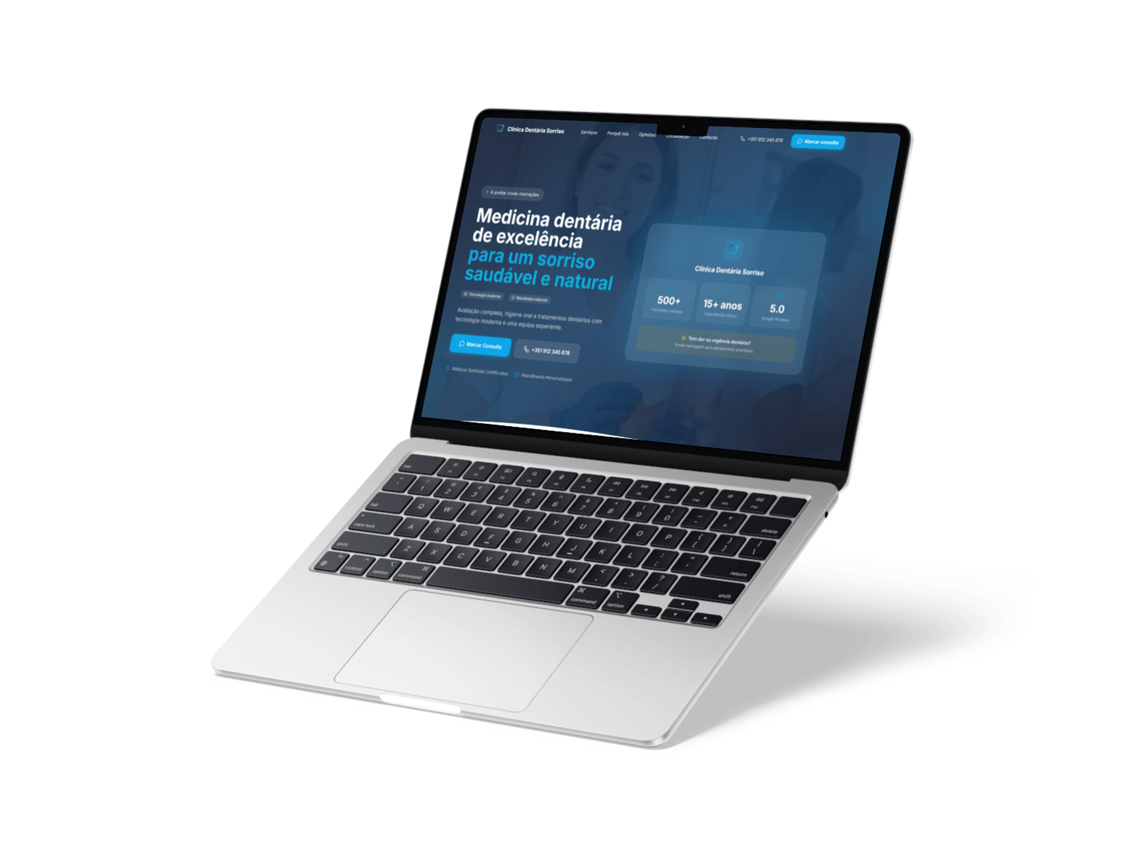 Hero de la landing page Clínica Dental Sorriso